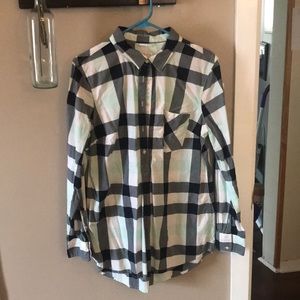 Long plaid top